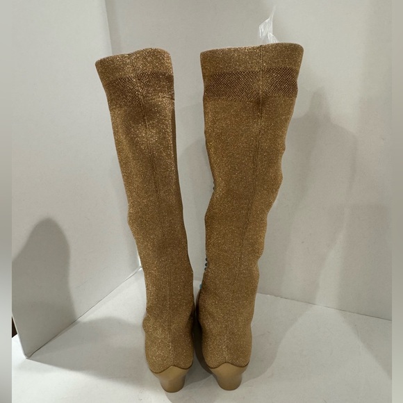 Salvatore Ferragamo Limited Edition Gold Women Boots Sz 8 - Picture 4 of 8